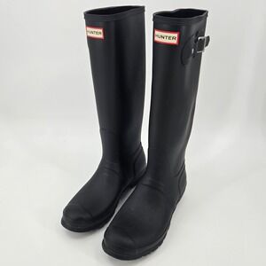 Hunter Original Tall Rain Boots Women's US 10 Black Matte Waterproof WFT1000RMA